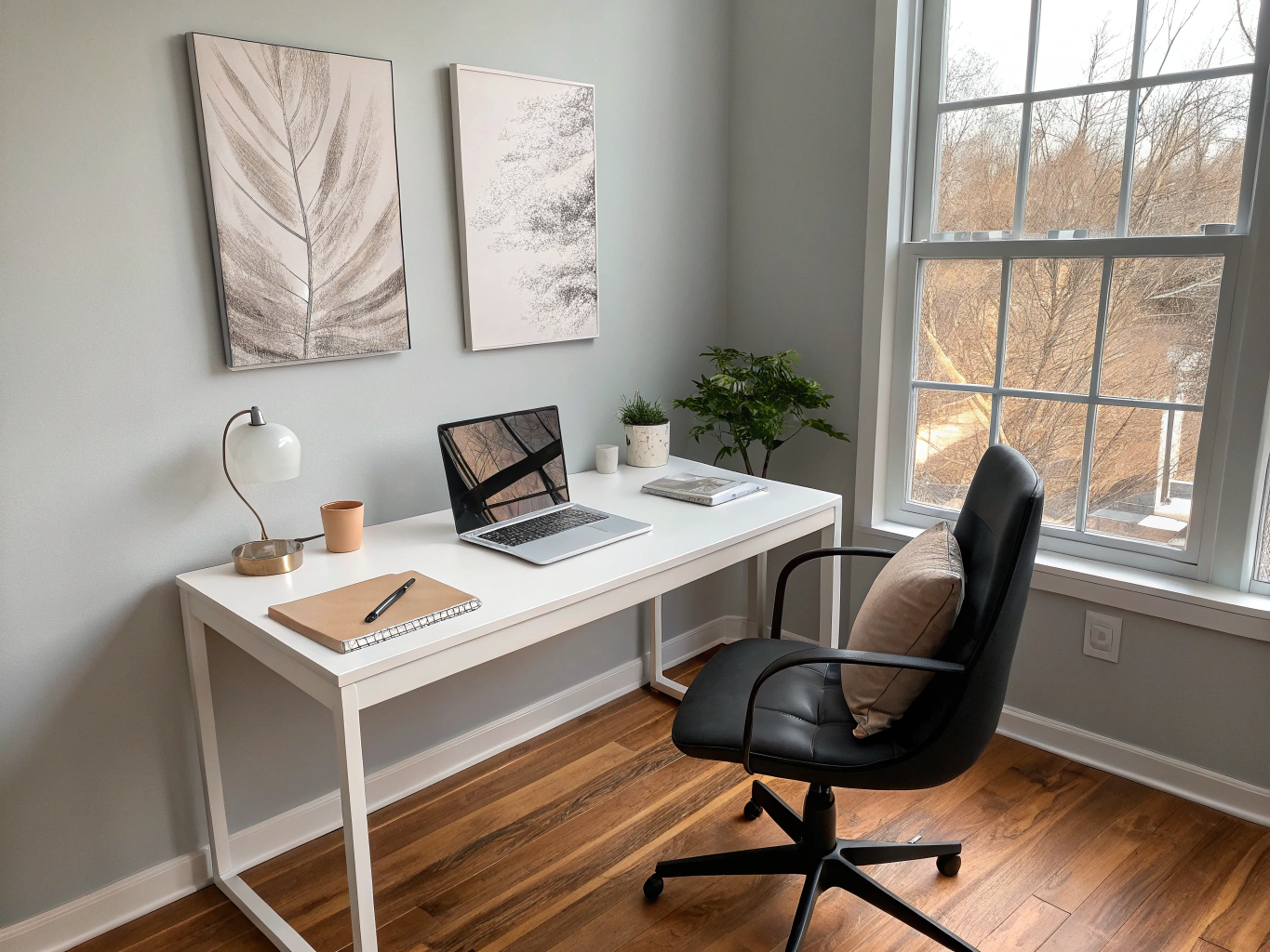A clean and professional office workspace for financial consultancy